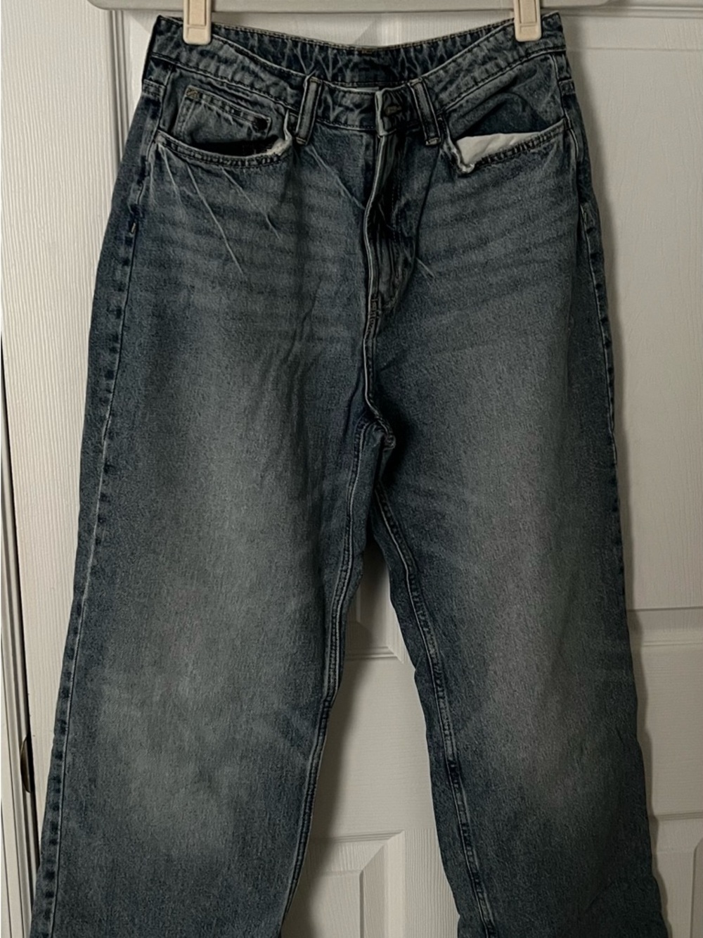 PacSun Women's Straight Leg Washed Black Jeans